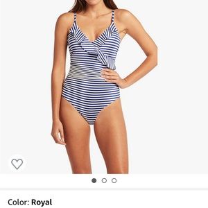 One piece wrap swimsuit